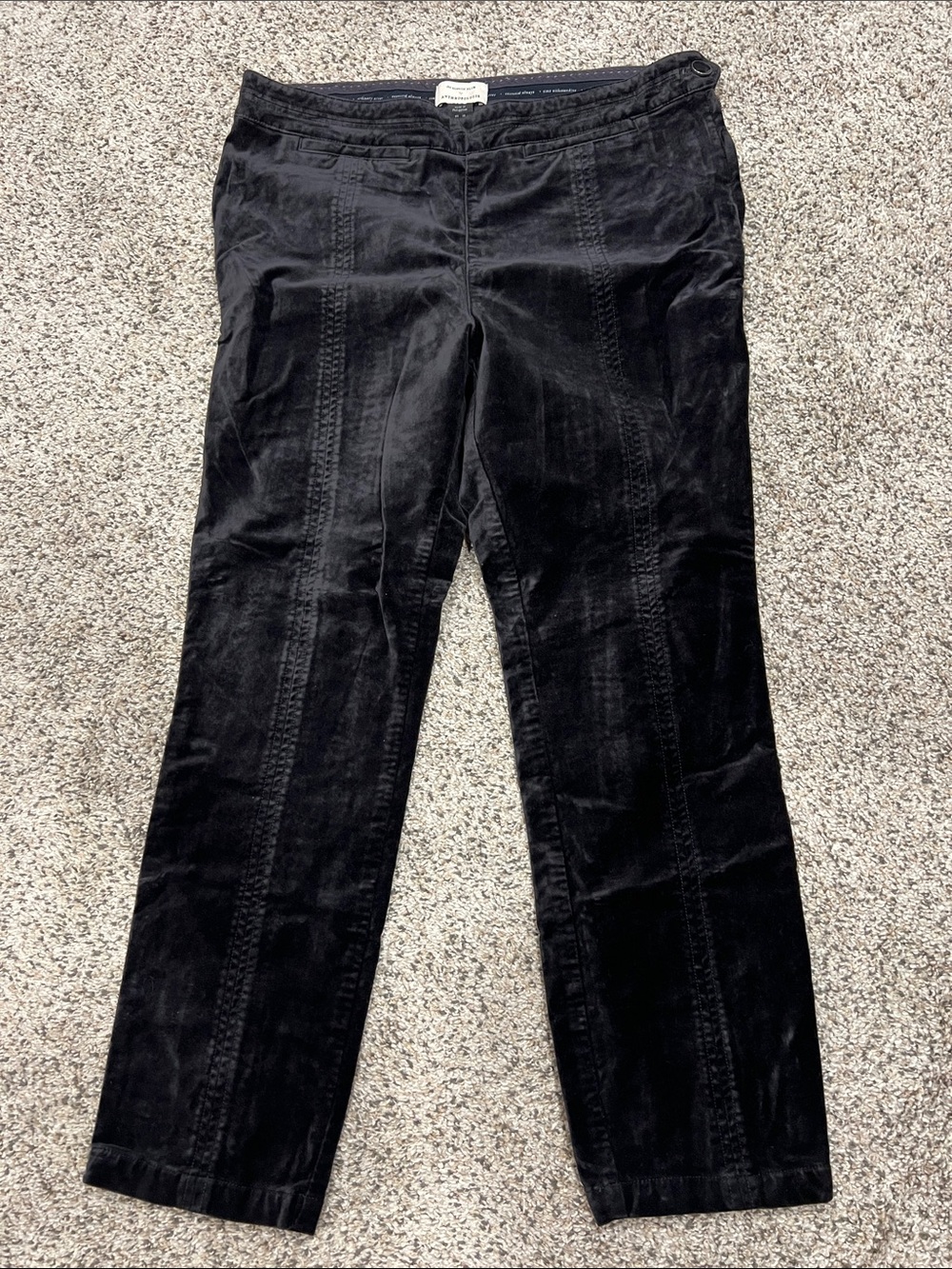 Anthropologie Black Straight-Leg Pants